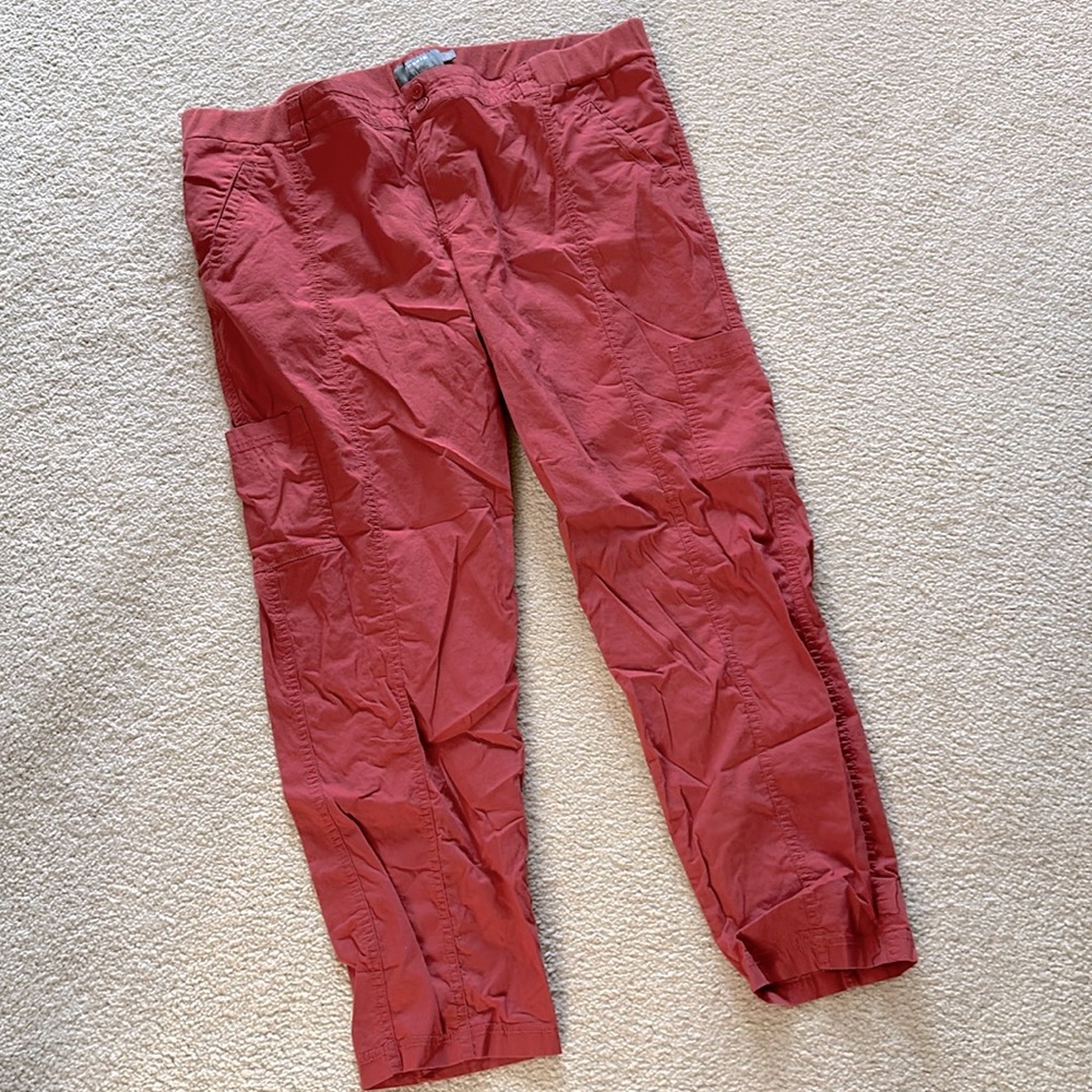 Torrid Clay Colored Elastic Waist Stretch Cargo Pants Sz 16